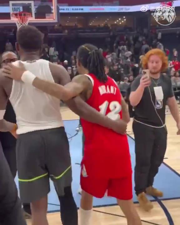 狼王&槍王惺惺相惜！華子賽后與莫蘭特相互致意！